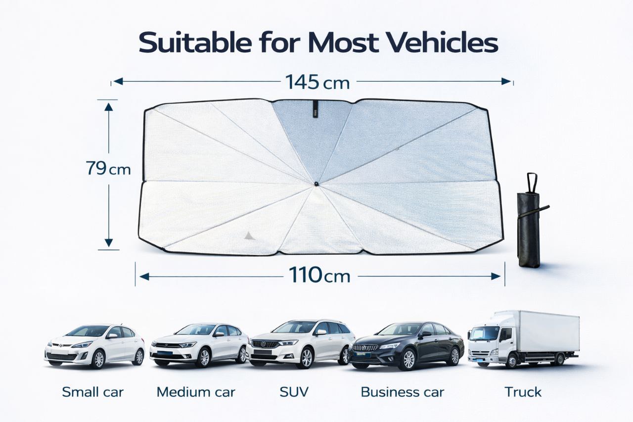 CleanRide™ Foldable Windshield Sunshade Umbrella