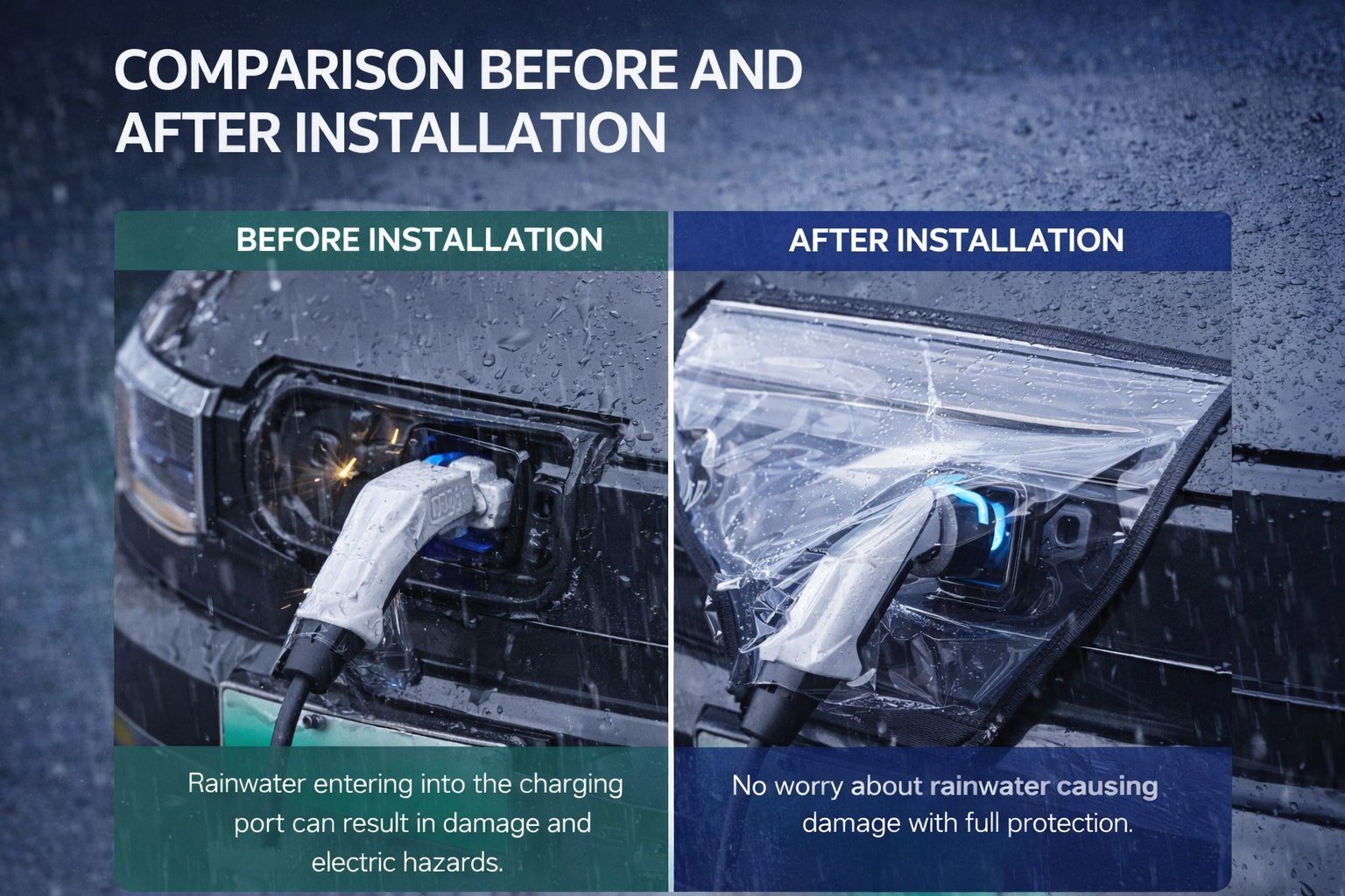 CleanRide™ Waterproof EV Charging Port Cover