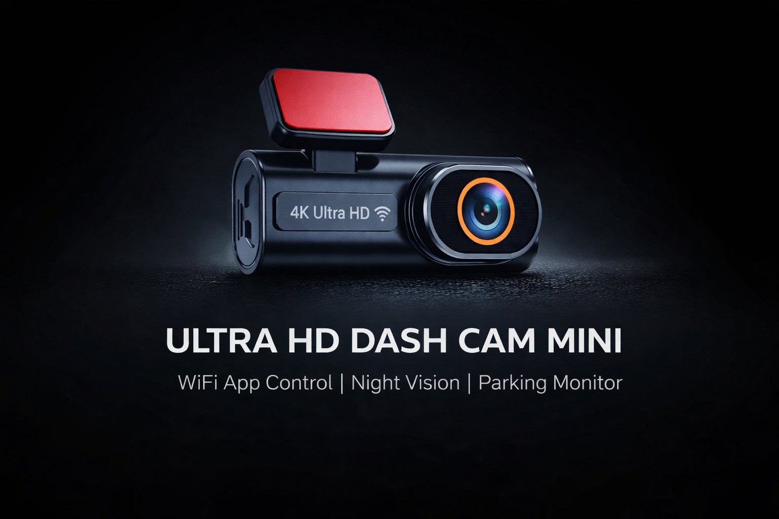 Ultra HD Dash Cam Mini – WiFi App Control, Night Vision & 24H Parking Monitor (Optional Rear Camera)