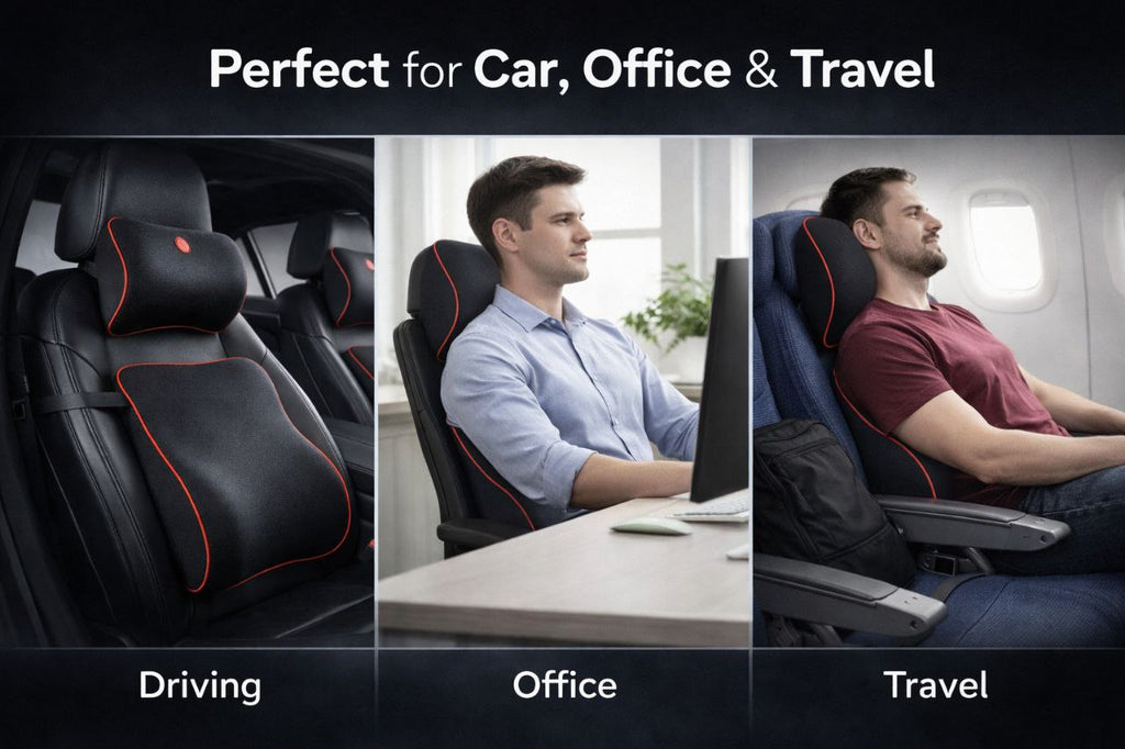 CleanRide Comfort Pro – Car Lumbar & Neck Pillow
