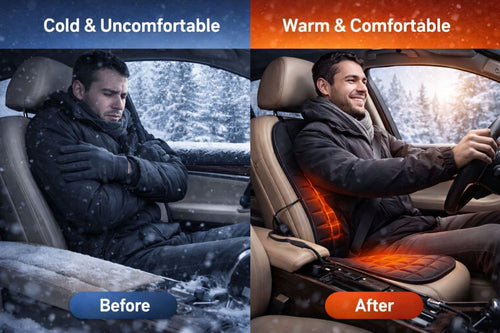 CleanRide WarmDrive – 12V Heated Seat Cushion