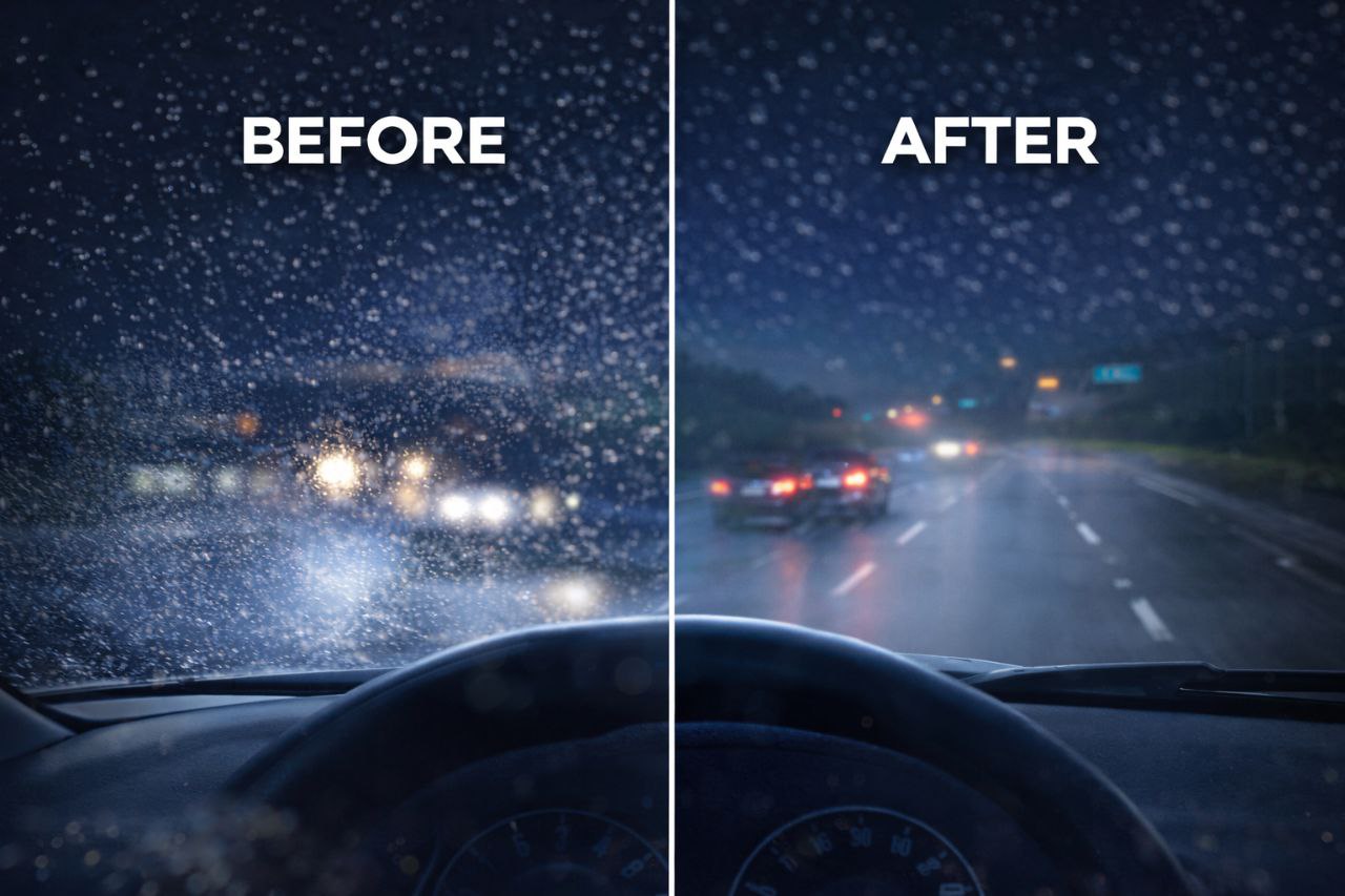 Glass Emulsion Oil Film Car Windshield Cleaner Auto Glass Oil Film Remover Hydrophobic Coating Handheld Glass Emulsion Remover