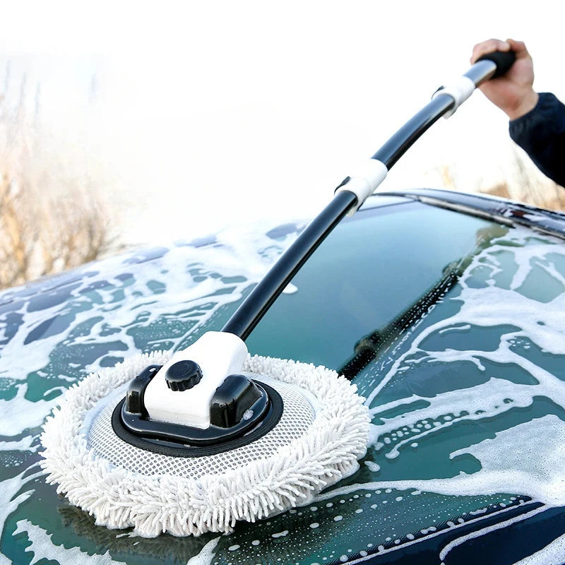 CleanRide™ Extendable Car Wash Brush – Telescopic Soft Chenille Mop