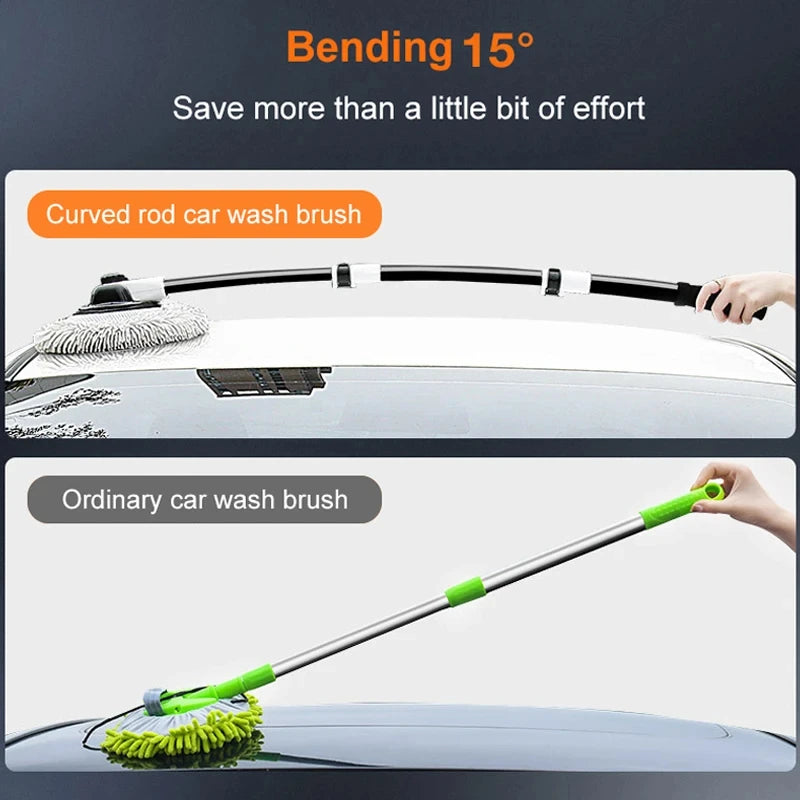 CleanRide™ Extendable Car Wash Brush – Telescopic Soft Chenille Mop
