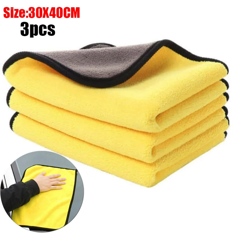 CleanRide™ Microfiber Car Cleaning Towels – 3 Pack (30×60cm)