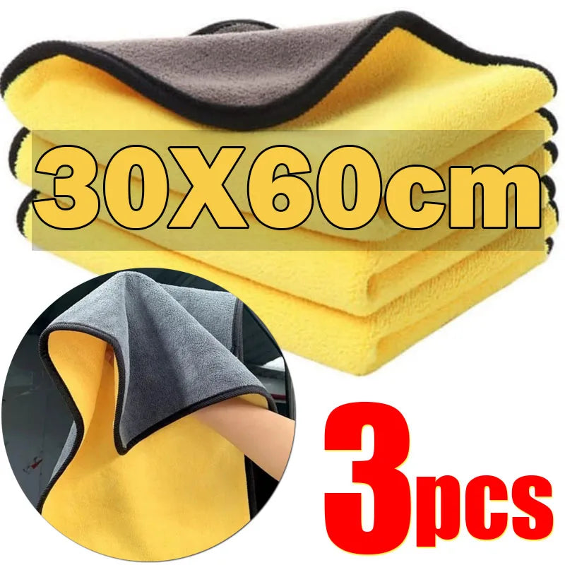 CleanRide™ Microfiber Car Cleaning Towels – 3 Pack (30×60cm)
