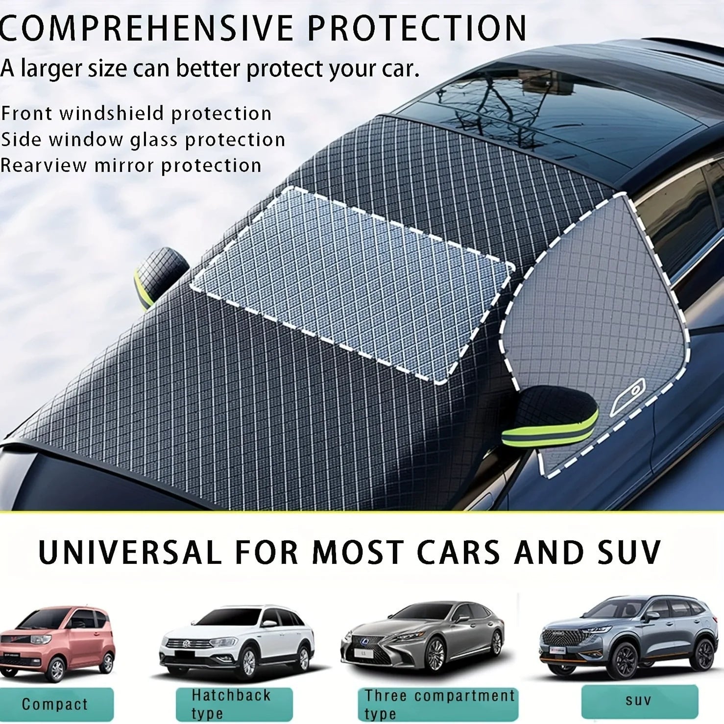 CleanRide™ Magnetic Winter Windshield Snow Cover