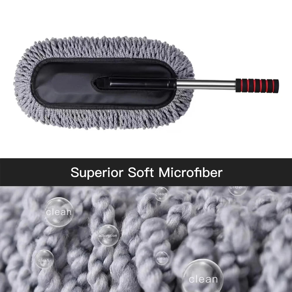 CleanRide™ Microfiber Car Duster Brush – Scratch-Free Dust Removal
