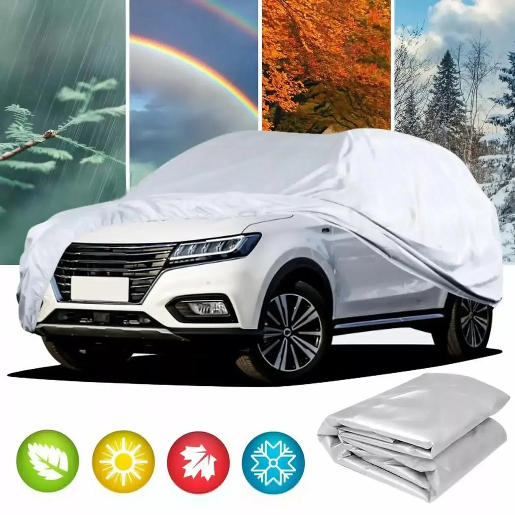 CleanRide™ Premium Waterproof Car Cover – Sun, Rain & Dust Protection