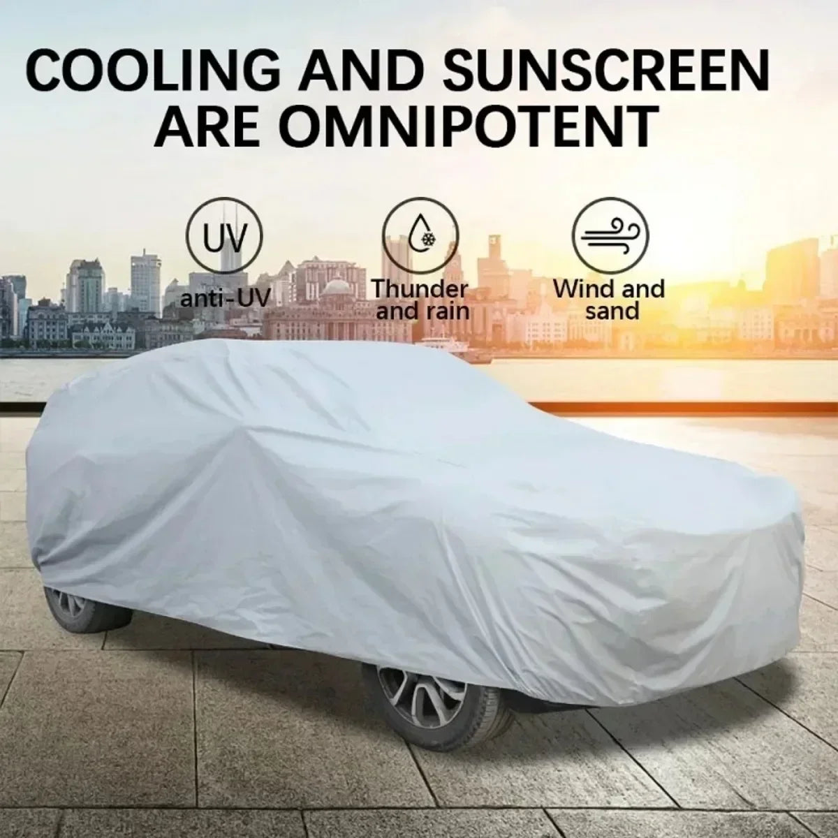 CleanRide™ Premium Waterproof Car Cover – Sun, Rain & Dust Protection