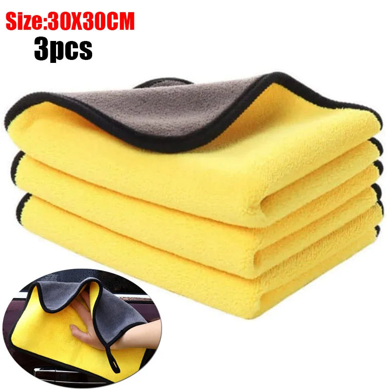 CleanRide™ Microfiber Car Cleaning Towels – 3 Pack (30×60cm)