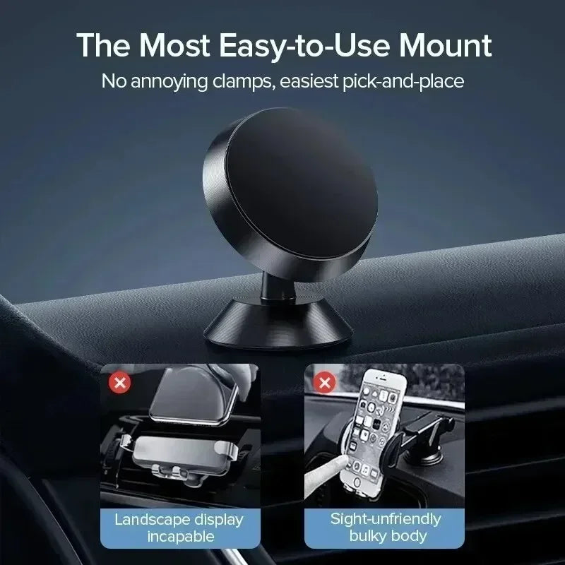 CleanRide™ Magnetic Phone Mount – 360° Rotation