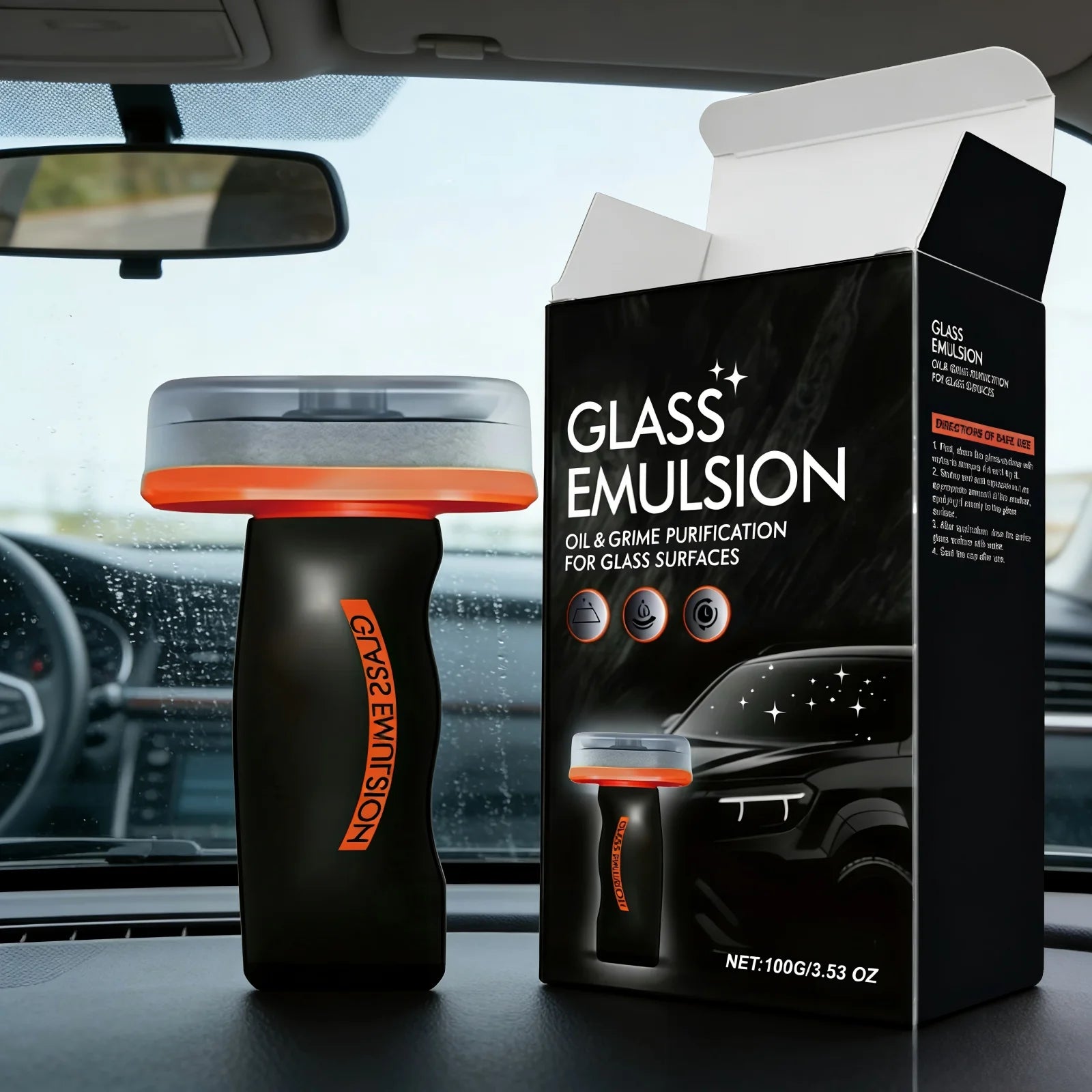 Glass Emulsion Oil Film Car Windshield Cleaner Auto Glass Oil Film Remover Hydrophobic Coating Handheld Glass Emulsion Remover